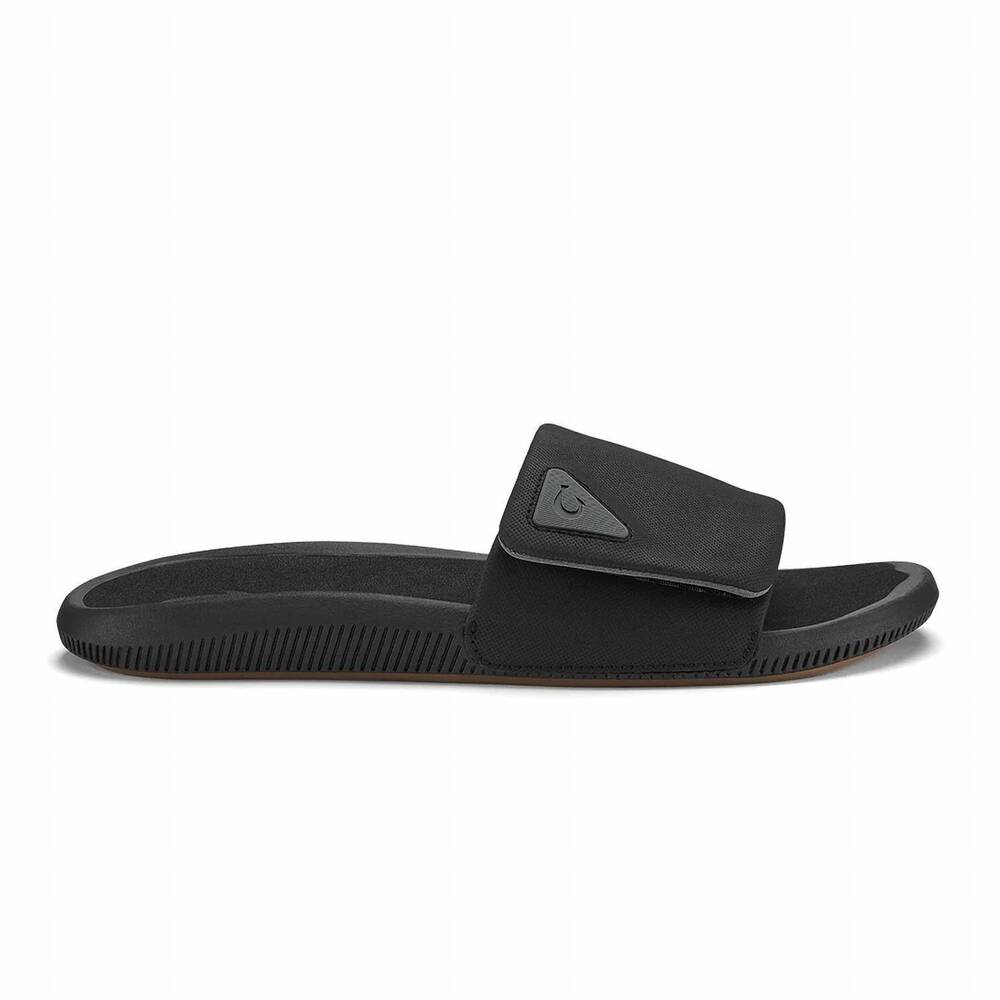 NEW OLUKAI men's ulele slide in lava rock